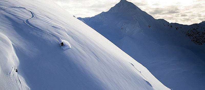 skiing in wild Alaska